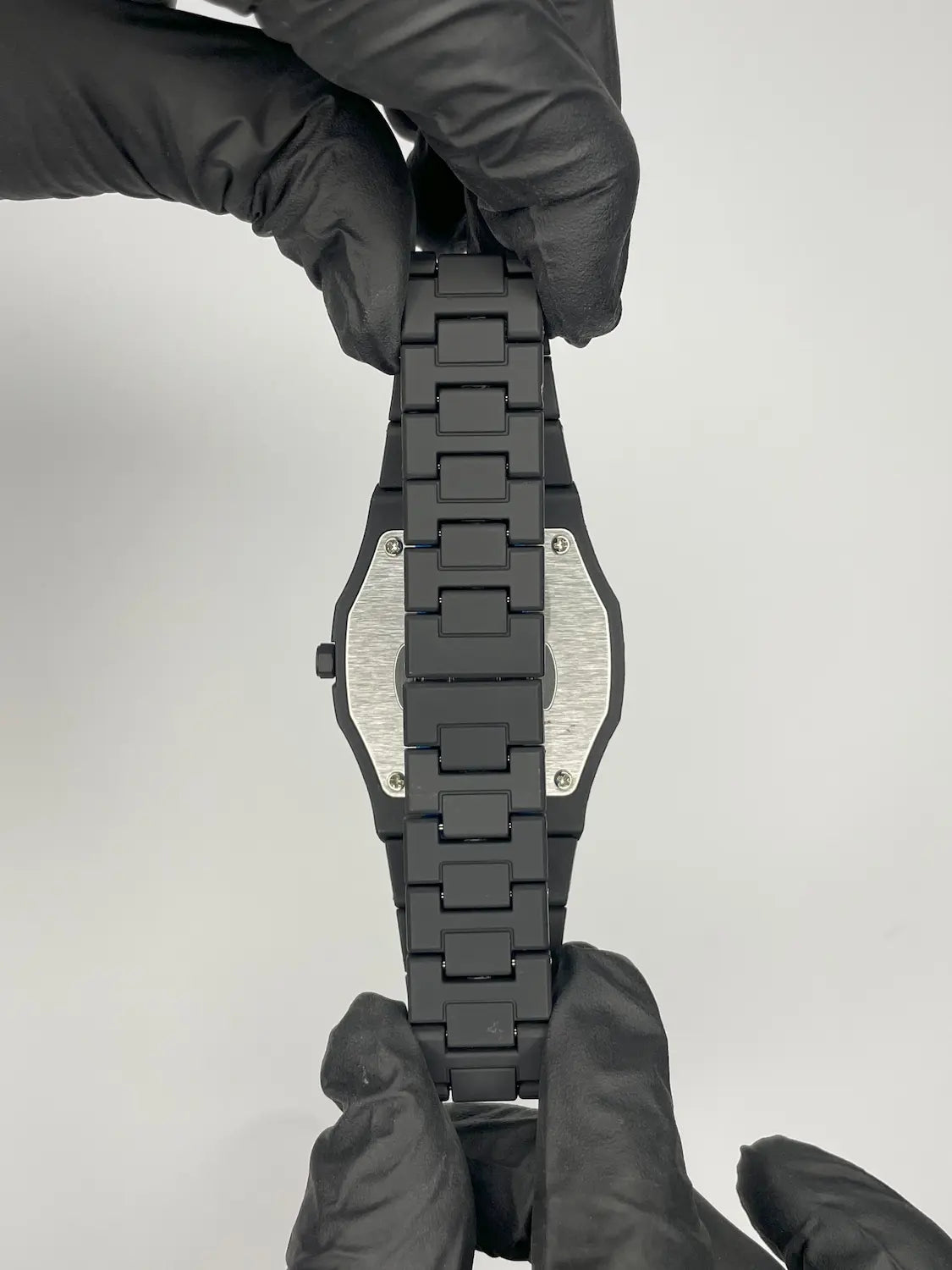 Arabic Aura Watch, Black & White, Marble Dial